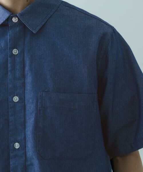 URBAN RESEARCH ITEMS / アーバンリサーチ アイテムズ シャツ・ブラウス | TCインディゴレギュラーカラー半袖シャツ | 詳細9