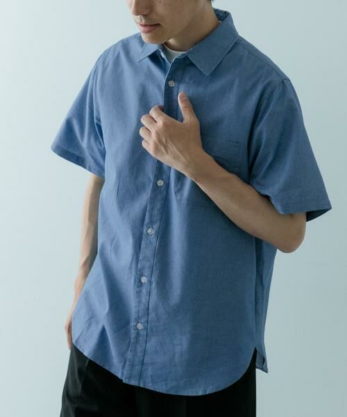URBAN RESEARCH ITEMS / アーバンリサーチ アイテムズ シャツ・ブラウス | TCインディゴレギュラーカラー半袖シャツ | 詳細17