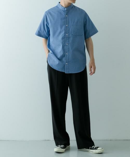 URBAN RESEARCH ITEMS / アーバンリサーチ アイテムズ シャツ・ブラウス | TCインディゴ バンドカラー半袖シャツ | 詳細11