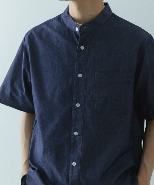 URBAN RESEARCH ITEMS / アーバンリサーチ アイテムズ シャツ・ブラウス | TCインディゴ バンドカラー半袖シャツ | 詳細18