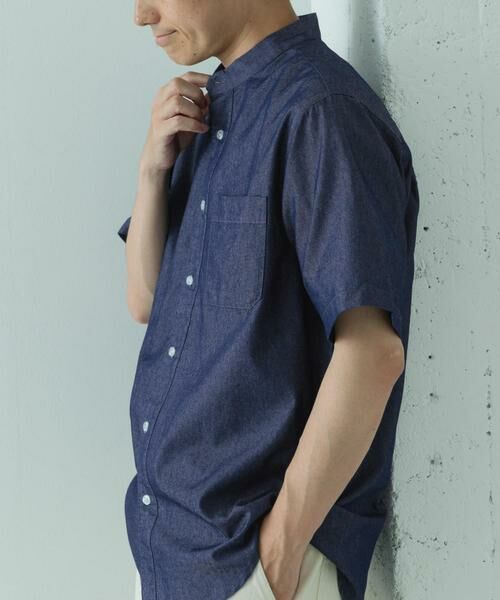 URBAN RESEARCH ITEMS / アーバンリサーチ アイテムズ シャツ・ブラウス | TCインディゴ バンドカラー半袖シャツ | 詳細20