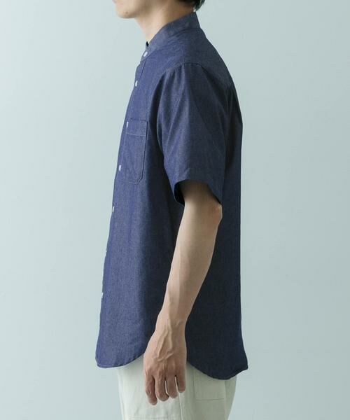 URBAN RESEARCH ITEMS / アーバンリサーチ アイテムズ シャツ・ブラウス | TCインディゴ バンドカラー半袖シャツ | 詳細23