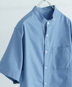 URBAN RESEARCH ITEMS / アーバンリサーチ アイテムズ シャツ・ブラウス | TCインディゴ バンドカラー半袖シャツ