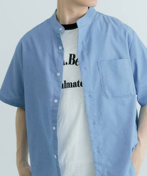 URBAN RESEARCH ITEMS / アーバンリサーチ アイテムズ シャツ・ブラウス | TCインディゴ バンドカラー半袖シャツ | 詳細19