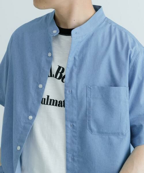 URBAN RESEARCH ITEMS / アーバンリサーチ アイテムズ シャツ・ブラウス | TCインディゴ バンドカラー半袖シャツ | 詳細20