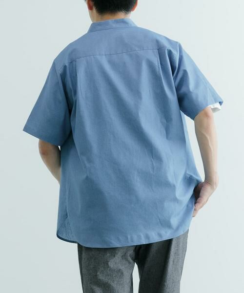 URBAN RESEARCH ITEMS / アーバンリサーチ アイテムズ シャツ・ブラウス | TCインディゴ バンドカラー半袖シャツ | 詳細23