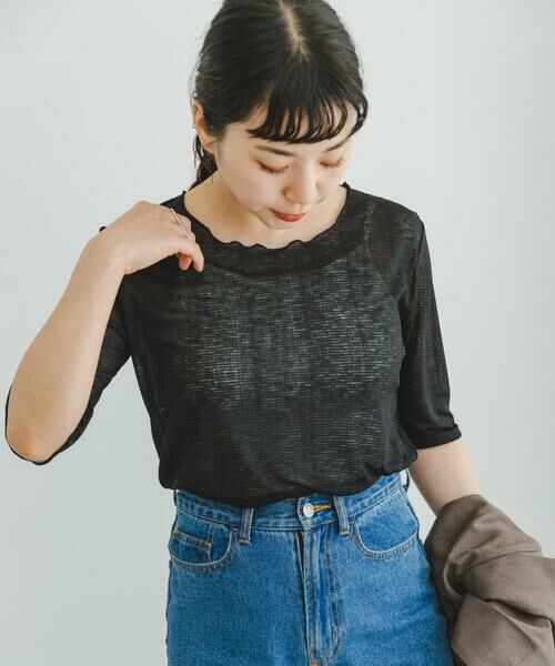 URBAN RESEARCH ITEMS / アーバンリサーチ アイテムズ Tシャツ | シアーメロウハンソデプルオーバー | 詳細15