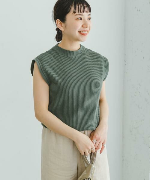 URBAN RESEARCH ITEMS / アーバンリサーチ アイテムズ ニット・セーター | リブハイネックノースリニット | 詳細1