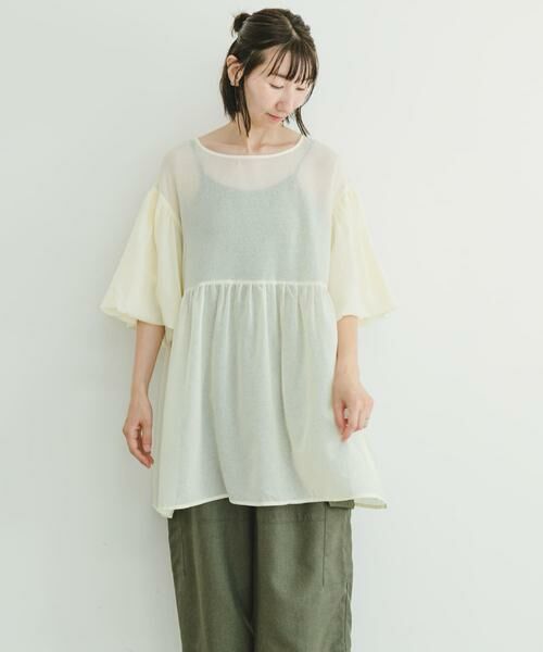 URBAN RESEARCH ITEMS / アーバンリサーチ アイテムズ シャツ・ブラウス | シアーティアードブラウス(ホワイト系その他)