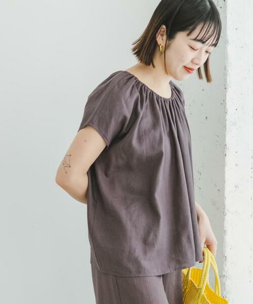 URBAN RESEARCH ITEMS / アーバンリサーチ アイテムズ シャツ・ブラウス | 『セットアップ対応』『洗濯可』リネンレーヨンギャザーブラウス | 詳細2