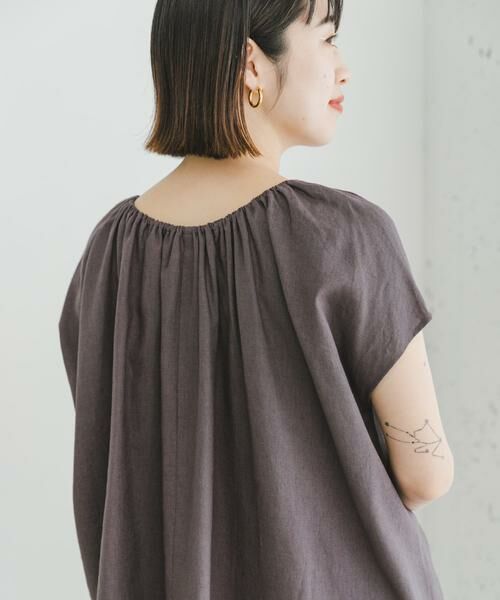 URBAN RESEARCH ITEMS / アーバンリサーチ アイテムズ シャツ・ブラウス | 『セットアップ対応』『洗濯可』リネンレーヨンギャザーブラウス | 詳細3