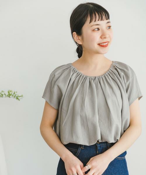 URBAN RESEARCH ITEMS / アーバンリサーチ アイテムズ シャツ・ブラウス | 『セットアップ対応』『洗濯可』リネンレーヨンギャザーブラウス | 詳細21