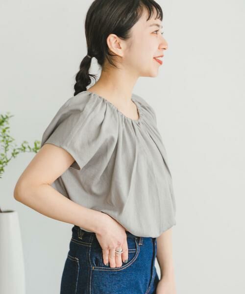 URBAN RESEARCH ITEMS / アーバンリサーチ アイテムズ シャツ・ブラウス | 『セットアップ対応』『洗濯可』リネンレーヨンギャザーブラウス | 詳細22