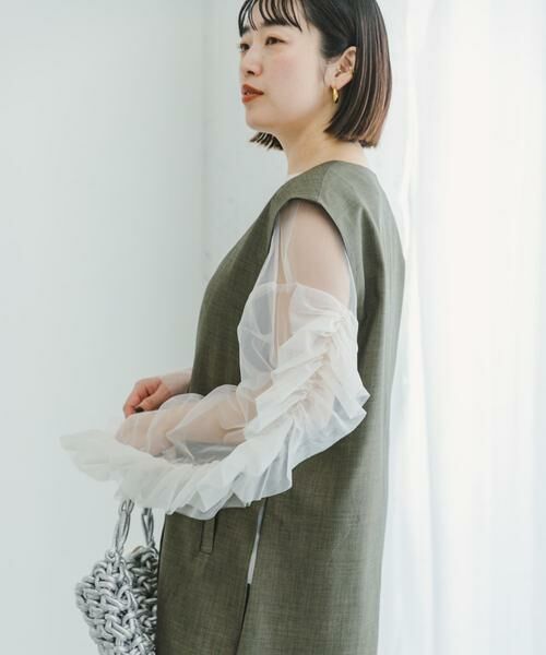 URBAN RESEARCH ITEMS / アーバンリサーチ アイテムズ その他トップス | チュールフリルビッグトップス | 詳細2