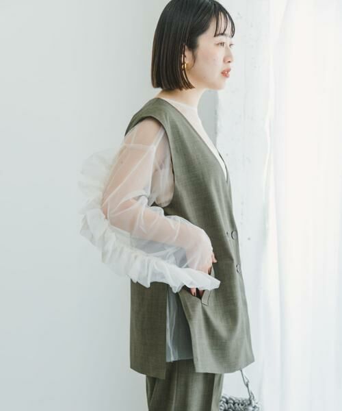 URBAN RESEARCH ITEMS / アーバンリサーチ アイテムズ その他トップス | チュールフリルビッグトップス | 詳細4