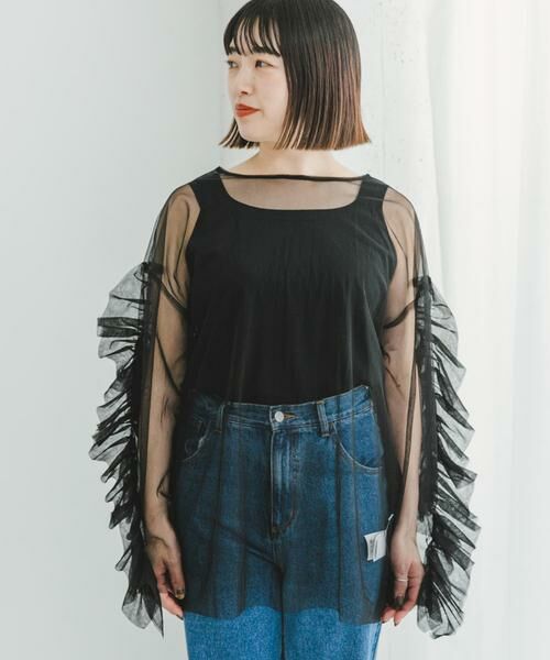 URBAN RESEARCH ITEMS / アーバンリサーチ アイテムズ その他トップス | チュールフリルビッグトップス | 詳細13