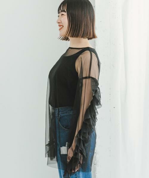 URBAN RESEARCH ITEMS / アーバンリサーチ アイテムズ その他トップス | チュールフリルビッグトップス | 詳細14