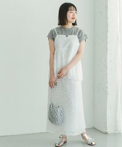 URBAN RESEARCH ITEMS / アーバンリサーチ アイテムズ セットアップ | フェザーフリンジキャミソール×スカートセット