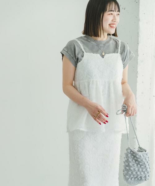 URBAN RESEARCH ITEMS / アーバンリサーチ アイテムズ セットアップ | フェザーフリンジキャミソール×スカートセット | 詳細1