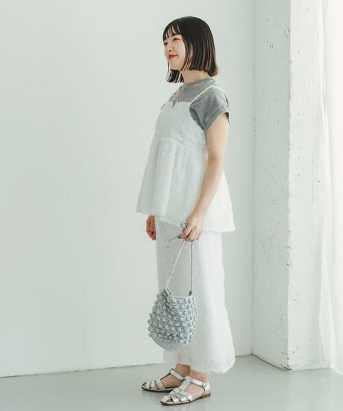 URBAN RESEARCH ITEMS / アーバンリサーチ アイテムズ セットアップ | フェザーフリンジキャミソール×スカートセット | 詳細4