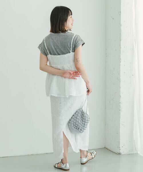 URBAN RESEARCH ITEMS / アーバンリサーチ アイテムズ セットアップ | フェザーフリンジキャミソール×スカートセット | 詳細5