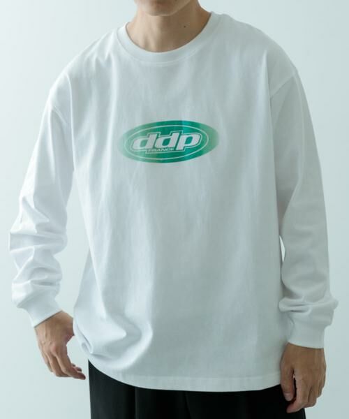 URBAN RESEARCH ITEMS / アーバンリサーチ アイテムズ Tシャツ | ddp Foil Print Long Sleeve T-shirts(ホワイト)
