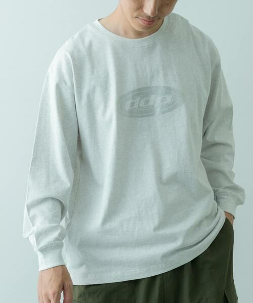 URBAN RESEARCH ITEMS / アーバンリサーチ アイテムズ Tシャツ | ddp Foil Print Long Sleeve T-shirts(グレー)