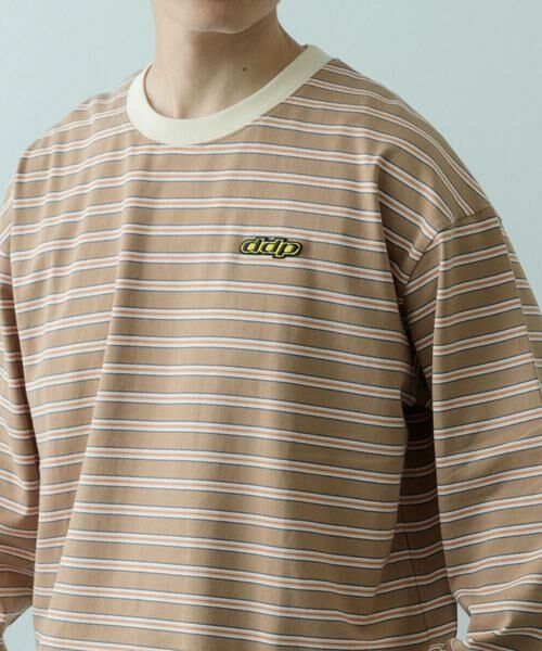 URBAN RESEARCH ITEMS/アーバンリサーチ アイテムズ ddp Retro Border Ringer Long-Sleeve T-shirts ブラウン M URBAN RESEARCH ITEMS/アーバンリサーチ アイテムズ ddp Retro Border Ringer Long-Sleeve T-shirts ブラウン M