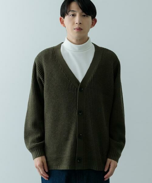 URBAN RESEARCH ITEMS / アーバンリサーチ アイテムズ カーディガン・ボレロ | ワッフル編み Vネックニットカーディガン | 詳細11