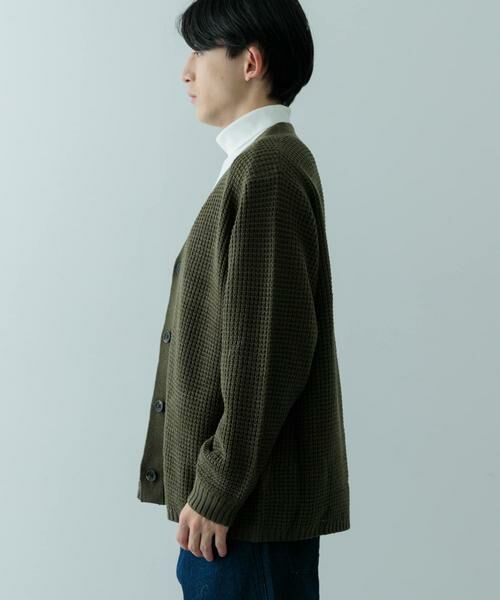 URBAN RESEARCH ITEMS / アーバンリサーチ アイテムズ カーディガン・ボレロ | ワッフル編み Vネックニットカーディガン | 詳細12