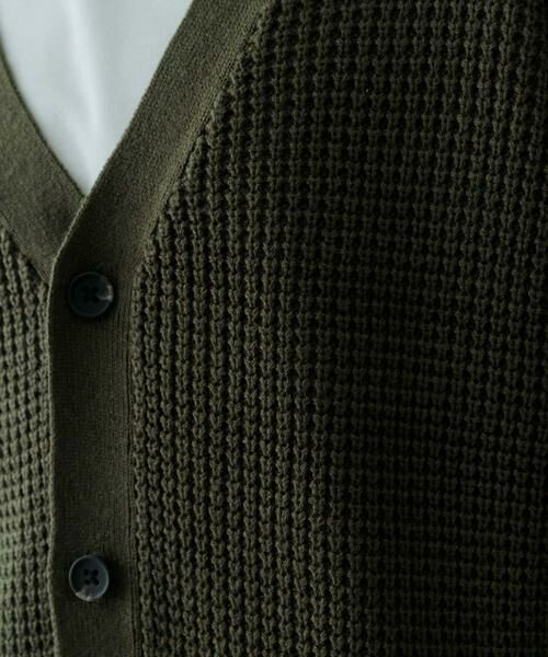 URBAN RESEARCH ITEMS / アーバンリサーチ アイテムズ カーディガン・ボレロ | ワッフル編み Vネックニットカーディガン | 詳細15