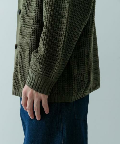 URBAN RESEARCH ITEMS / アーバンリサーチ アイテムズ カーディガン・ボレロ | ワッフル編み Vネックニットカーディガン | 詳細16