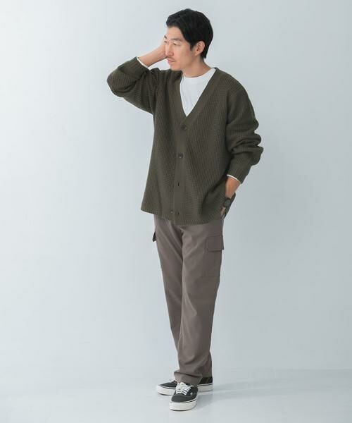 URBAN RESEARCH ITEMS / アーバンリサーチ アイテムズ カーディガン・ボレロ | ワッフル編み Vネックニットカーディガン | 詳細4