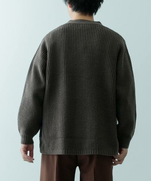 URBAN RESEARCH ITEMS / アーバンリサーチ アイテムズ カーディガン・ボレロ | ワッフル編み Vネックニットカーディガン | 詳細22