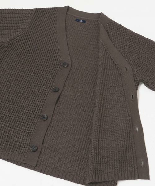 URBAN RESEARCH ITEMS / アーバンリサーチ アイテムズ カーディガン・ボレロ | ワッフル編み Vネックニットカーディガン | 詳細26