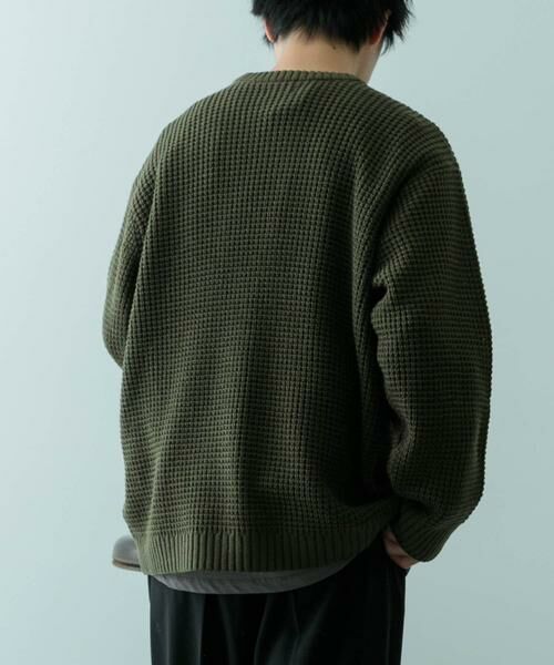 URBAN RESEARCH ITEMS / アーバンリサーチ アイテムズ ニット・セーター | ワッフル編み クルーネックニット | 詳細4