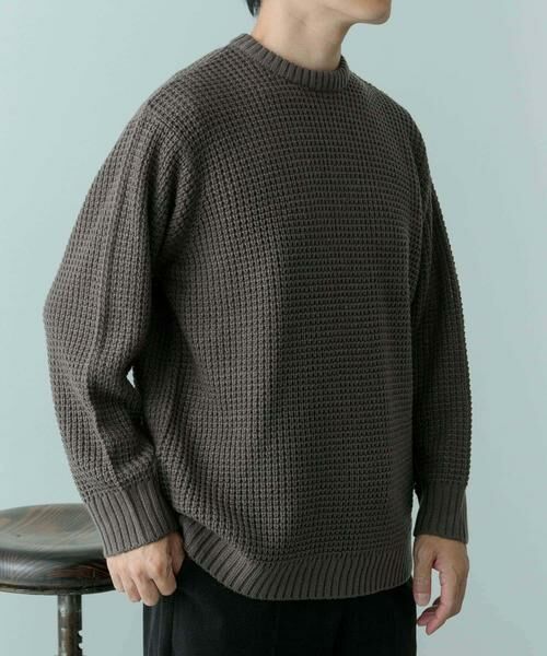 URBAN RESEARCH ITEMS / アーバンリサーチ アイテムズ ニット・セーター | ワッフル編み クルーネックニット | 詳細8