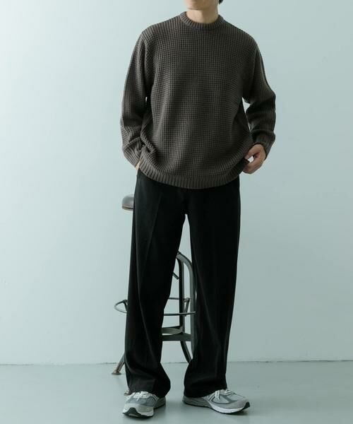 URBAN RESEARCH ITEMS / アーバンリサーチ アイテムズ ニット・セーター | ワッフル編み クルーネックニット | 詳細12