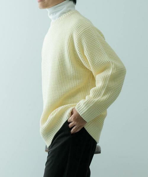 URBAN RESEARCH ITEMS / アーバンリサーチ アイテムズ ニット・セーター | ワッフル編み クルーネックニット | 詳細20
