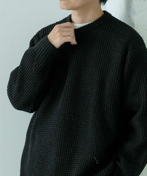 URBAN RESEARCH ITEMS / アーバンリサーチ アイテムズ ニット・セーター | ワッフル編み クルーネックニット | 詳細25