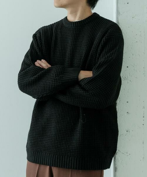 URBAN RESEARCH ITEMS / アーバンリサーチ アイテムズ ニット・セーター | ワッフル編み クルーネックニット | 詳細26