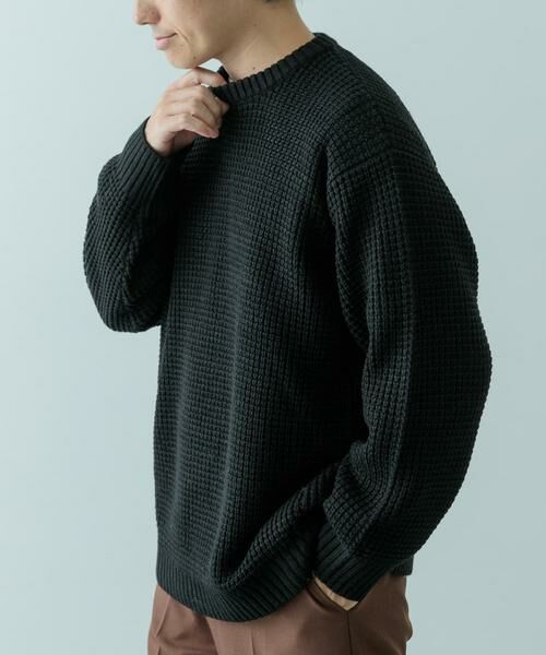 URBAN RESEARCH ITEMS / アーバンリサーチ アイテムズ ニット・セーター | ワッフル編み クルーネックニット | 詳細28