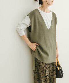 URBAN RESEARCH ITEMS / アーバンリサーチ アイテムズ Tシャツ | ロングTシャツ×ニットベストセット