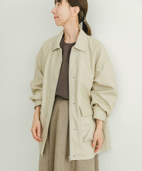 URBAN RESEARCH ITEMS/アーバンリサーチ アイテムズ フェイクレザージャケット ライトベージュ FREE URBAN RESEARCH ITEMS/アーバンリサーチ アイテムズ フェイクレザージャケット ライトベージュ FREE