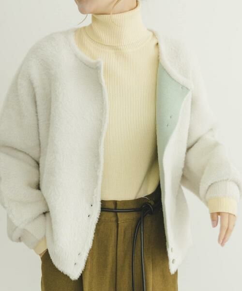 URBAN RESEARCH ITEMS / アーバンリサーチ アイテムズ カーディガン・ボレロ | ダブルフェイスニットカーデ(オフホワイト)