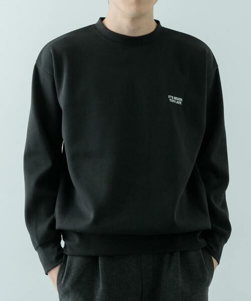 URBAN RESEARCH ITEMS/アーバンリサーチ アイテムズ 1pointロゴ刺繍 クルーネックスウェット ブラック L URBAN RESEARCH ITEMS/アーバンリサーチ アイテムズ 1pointロゴ刺繍 クルーネックスウェット ブラック L