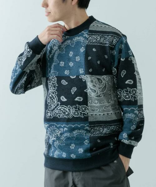 URBAN RESEARCH ITEMS / アーバンリサーチ アイテムズ スウェット | ニットフリース 総柄スウェット トップス | 詳細11