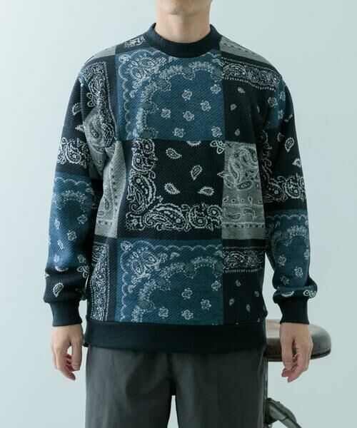 URBAN RESEARCH ITEMS / アーバンリサーチ アイテムズ スウェット | ニットフリース 総柄スウェット トップス | 詳細14