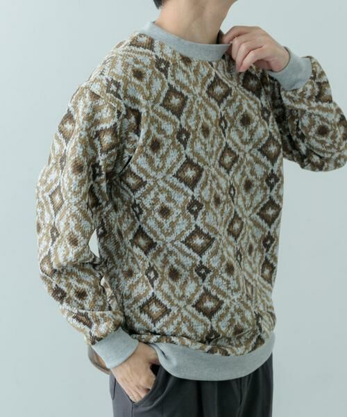 URBAN RESEARCH ITEMS / アーバンリサーチ アイテムズ スウェット | ニットフリース 総柄スウェット トップス | 詳細19
