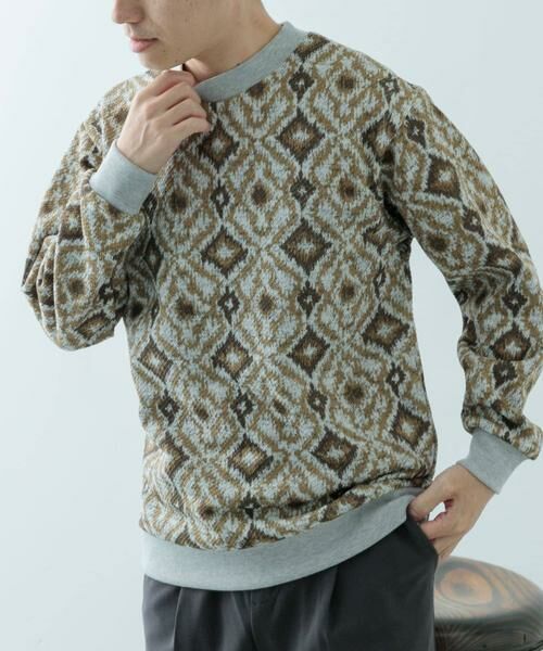 URBAN RESEARCH ITEMS / アーバンリサーチ アイテムズ スウェット | ニットフリース 総柄スウェット トップス | 詳細20